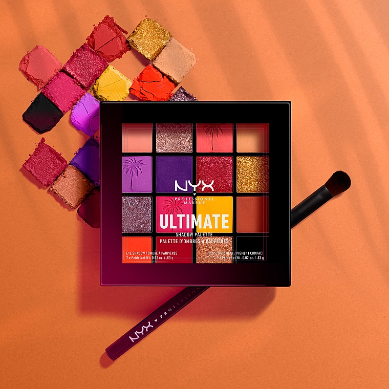 Палетка теней для век и пигментов для лица - NYX Professional Makeup Ultimate Shadow Palette — фото N4