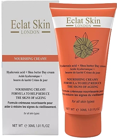 Денний крем для обличчя з гіалуроновою кислотою та маслом ши - Eclat Skin London Hyaluronic Acid + Shea Butter Day Cream — фото N1