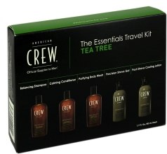 Парфумерія, косметика Набір - American Crew Tea Tree The Essentials Travel Kit (shm/50ml + cond/50ml + b/wash/50ml + sh/gel/50ml + lotion/50ml)