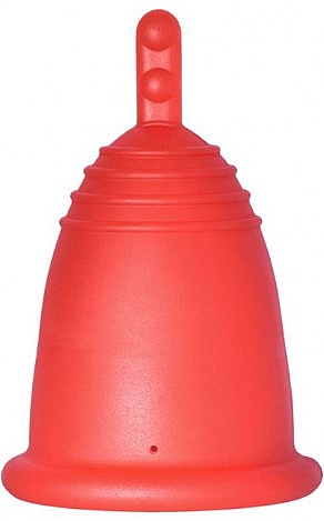 Менструальная чаша с ножкой, размер S, красная - MeLuna Classic Menstrual Cup Stem — фото N1