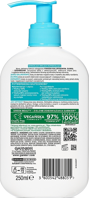 Увлажняющая очищающая эмульсия для лица - Garnier Pure Active — фото N2