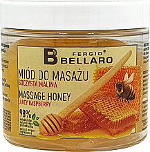 Мед для масажу "Соковита малина" - Fergio Bellaro Massage Honey Juicy Raspberry — фото N1