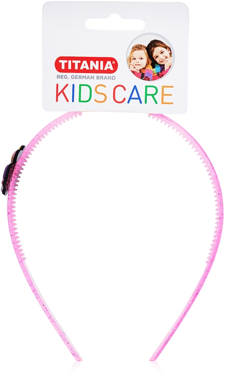 Обруч для волос пластмассовый "Единорог", 8523, розовый - Titania Kids — фото N1