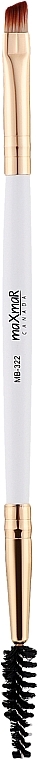 Двосторонній пензлик зі щіточкою для прочісування брів і вій, MB-322 - MaxMar — фото N1