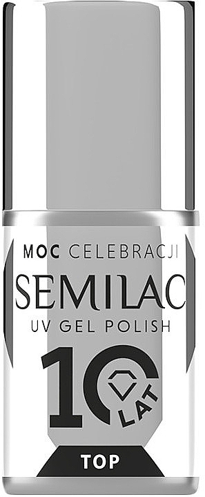 Топ для нігтів без липкого шару - Semilac 10Years Limited Edition Top No Wipe Sparkle Diamond — фото N1