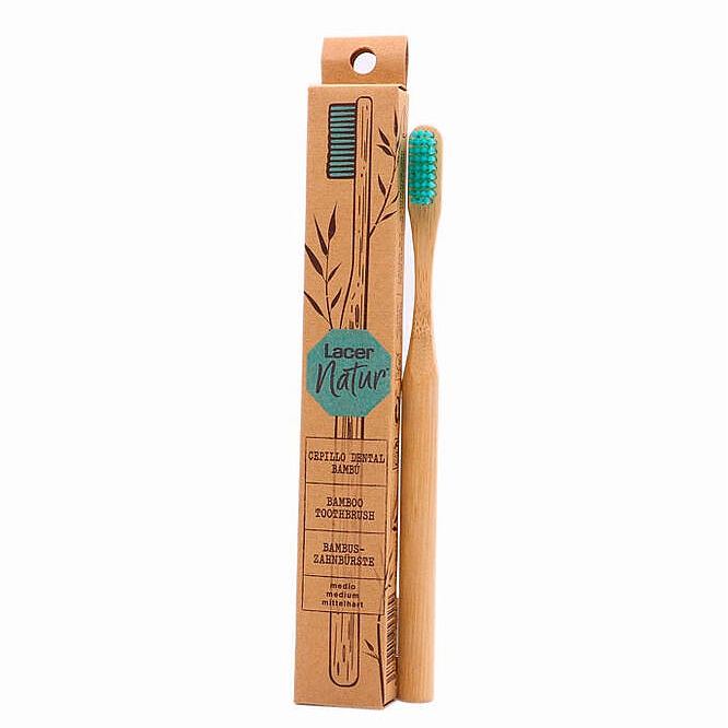 Зубна щітка, бамбукова - Lacer Natur Bamboo Medium Adult Toothbrush — фото N1