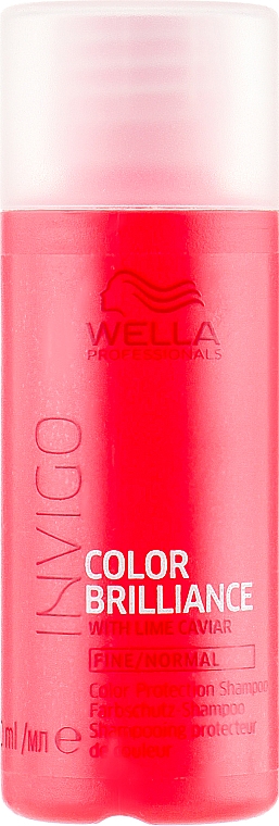 Шампунь для окрашенных нормальных и тонких волос - Wella Professionals Invigo Color Brilliance Color Protection Shampoo (мини) — фото N1