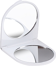 Косметическое карманное зеркальце 14х6 см, белое - Titania  — фото N1