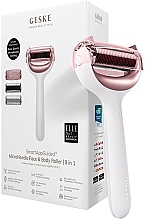 Ультразвуковой ролик для лица и тела - Geske Microneedle Face And Body Roller 9 In 1 White Rose Gold — фото N2