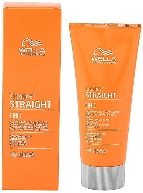 Крем для випрямлення знебарвленого й чутливого волосся - Wella Professionals Creatine+ Straight H — фото N1