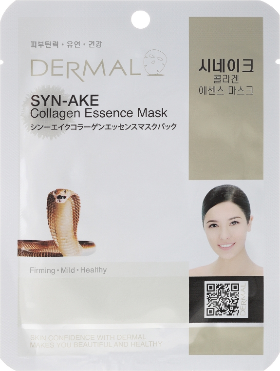 Маска с коллагеном и пептидами - Dermal Syn-Ake Collagen Essence Mask — фото N1