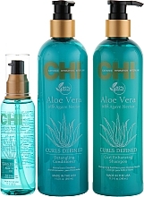 УЦЕНКА Набор - CHI Aloe Vera Oil (shampoo/340ml + cond/340ml + oil/89ml) * — фото N2