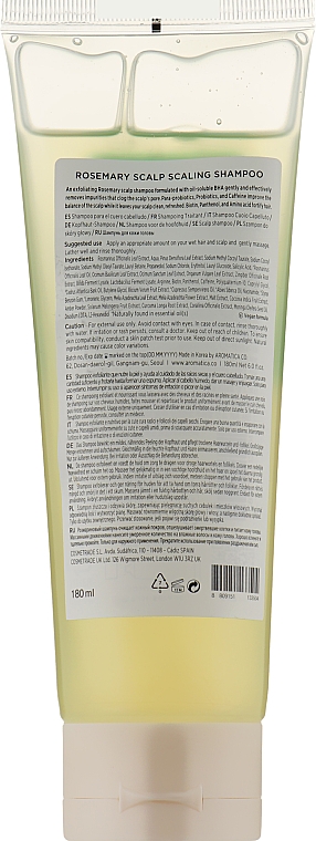 Бессульфатный шампунь с розмарином - Aromatica Rosemary Scalp Scaling Shampoo — фото N2