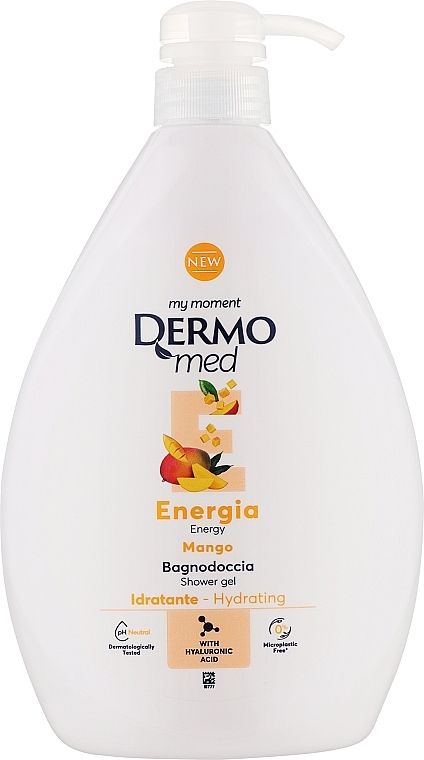 Гель для душу "Манго", з дозатором - DermoMed Energy Mango Shower Gel