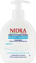 Молочко для інтимної гігієни з молочними протеїнами - Nidra Milk Intimate Wash — фото N1