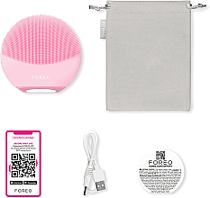Двусторонний массажер для очищения лица - Foreo Luna 4 Mini Dual-Sided Facial Cleansing Massager Pearl Pink — фото N3
