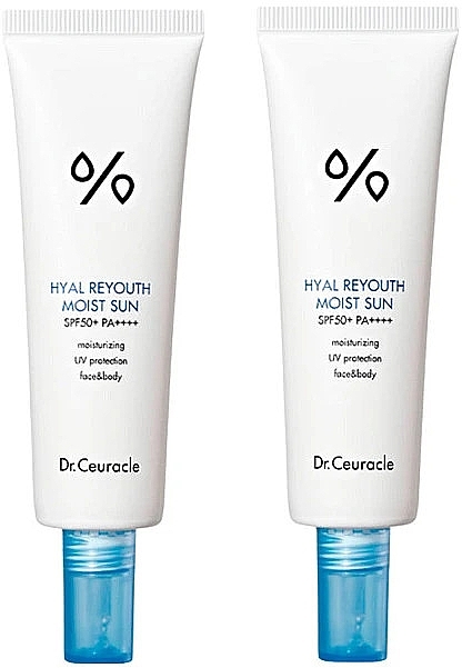 Набор кремов - Dr.Ceuracle Hyal Reyouth Moist Sun SPF 50+ PA++++ (f/cr/2x50ml) — фото N1