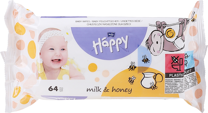 Вологі серветки - Bella Baby Happy Milk & Honey — фото N1