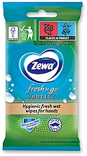Салфетки влажные, 10 шт - Zewa Protect Wipes — фото N1