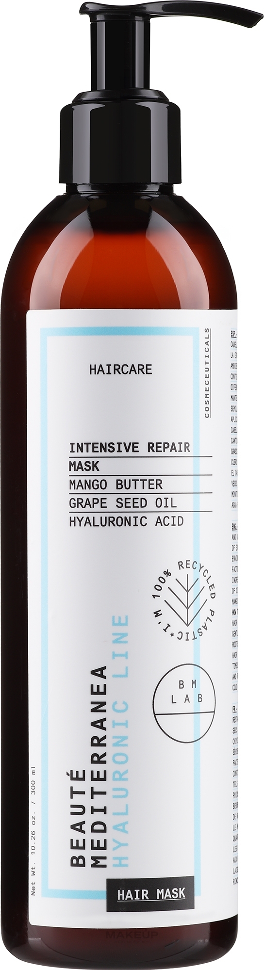Маска для волос с гиалуроновой кислотой - Beaute Mediterranea High Tech Hyaluronic Hydra Mask — фото 300ml