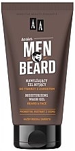 Парфумерія, косметика Зволожувальний та очищувальний гель для обличчя і бороди - AA Cosmetics Men Beard Moisturizing Wash Gel