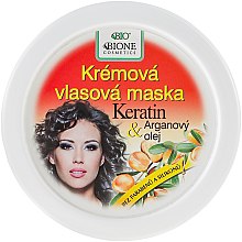 Парфумерія, косметика Крем-маска для волосся - Bione Cosmetics Keratin + Argan Oil Cream Hair Mask