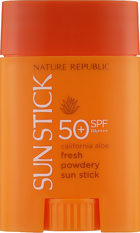 Солнцезащитный матирующий стик с экстрактом алоэ - Nature Republic California Aloe Fresh Powdery Sun Stick SPF 50+ PA ++++