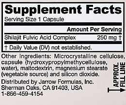 Мумиё - Jarrow Formulas Shilajit Fulvic Acid Complex, 250 mg — фото N4