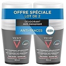 Кульковий дезодорант для чутливої шкіри - Vichy Homme Roll-on 48 Hours Anti-perspirant Deodorant — фото N1