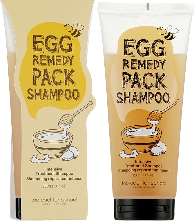 Восстанавливающий шампунь для волос - Too Cool For School Egg Remedy Pack Shampoo — фото N2