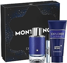 Духи, Парфюмерия, косметика Montblanc Explorer Ultra Blue - Набор (edp/100ml + edp/mini/7,5ml + sh/gel/100ml)