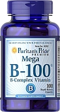 Комплекс витаминов группы В, таблетки - Puritan's Pride Vitamin B-100 Complex — фото N1