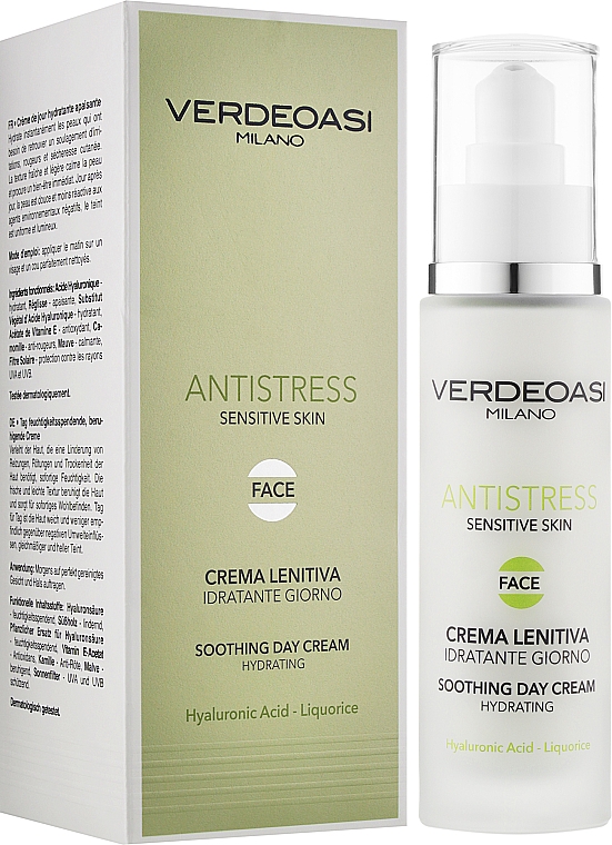Денний крем для обличчя заспокійливий і зволожувальний - Verdeoasi Antistress Soothing Day Cream — фото N2