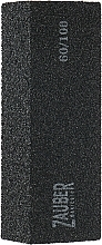 Баф-пилка 3-х стор., для искусственных ногтей, черно-фиолетовая - Zauber — фото N1