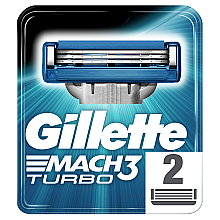 Духи, Парфюмерия, косметика Сменные кассеты для бритья, 2 шт. - Gillette Mach3 Turbo