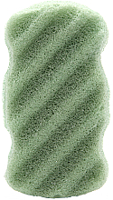 Парфумерія, косметика Губка для душу конжакова "Хвиля", зелена - Cosmo Shop Bath Wave Tape