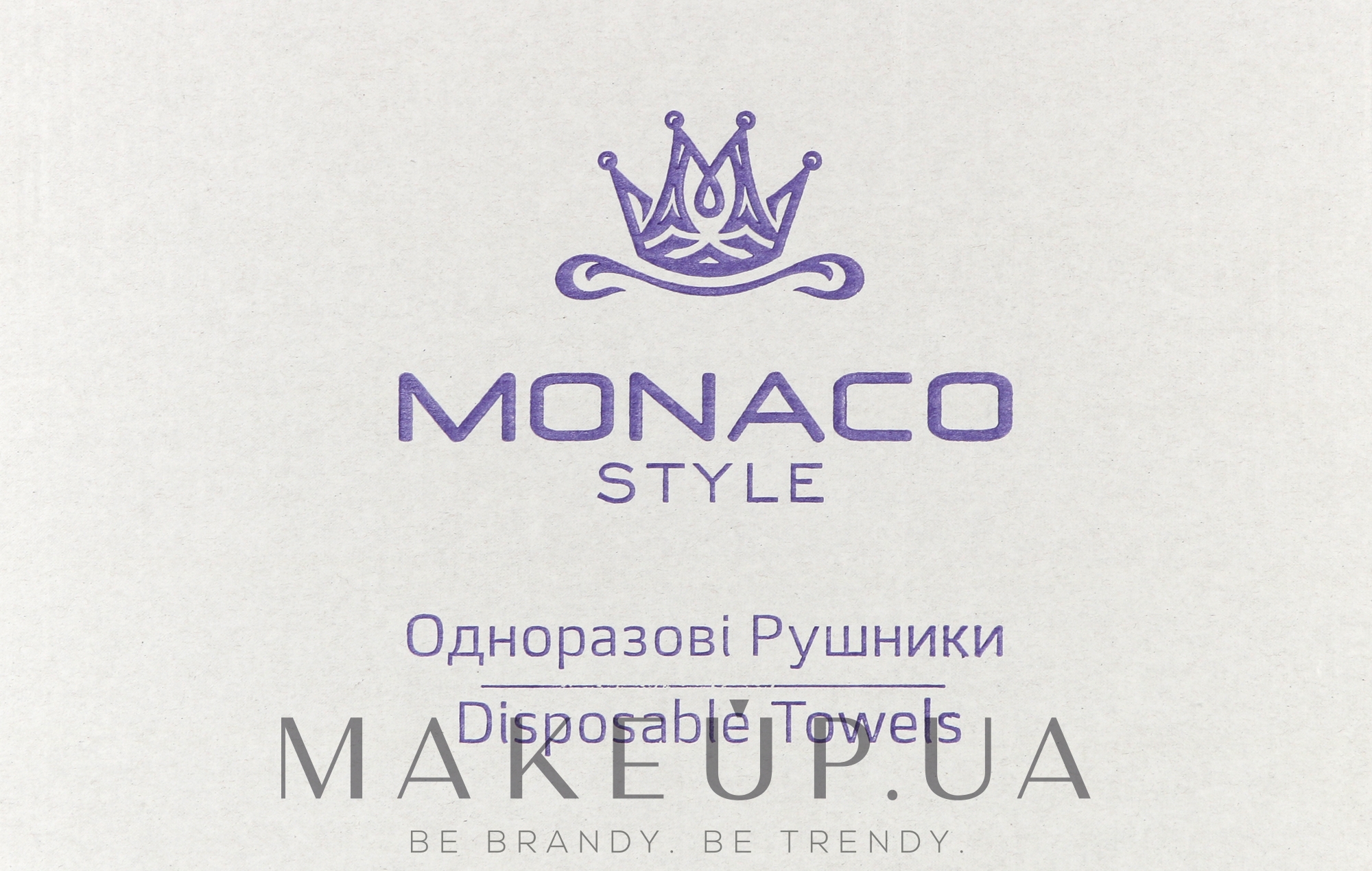 Полотенца одноразовые, 40см х 70см, сложенные, гладкие, 100 шт - Monaco Style — фото 100шт