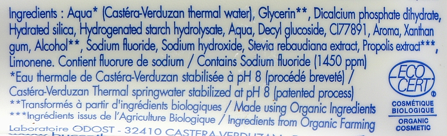 Органическая зубная паста на термальной воде с прополисом "Отбеливание и уход" - Buccotherm — фото N4