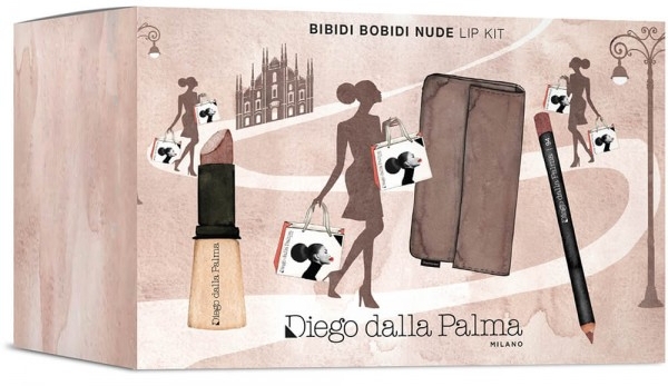 Набор для губ - Diego Dalla Palma Bibidi Bobidi Nude Lip Kit (lipstick/3/5g + lip/pencil/1.5g + bag) — фото N1