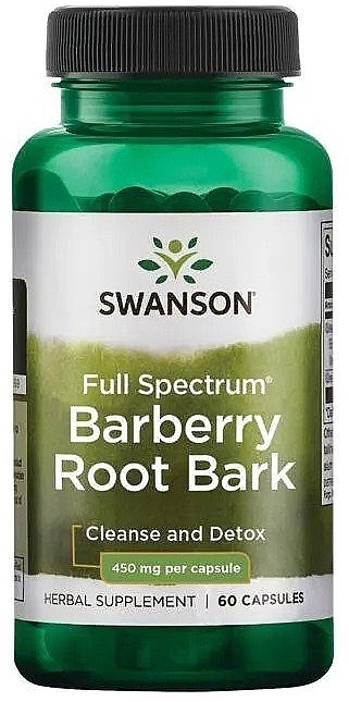 Харчова добавка "Кора кореня барбарису" - Swanson Full Spectrum Barberry Root Bark 450 mg — фото N1