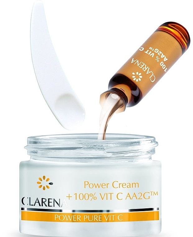 УЦЕНКА Крем со 100% активным витамином С и экстрактом из шелка - Clarena Power Cream 100% Vit C Aa2g * — фото N4