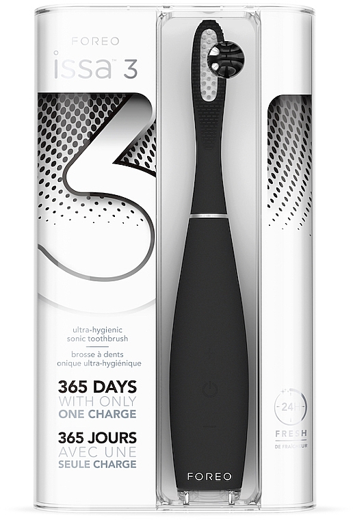 Електрична зубна щітка - Foreo ISSA 3 Ultra-hygienic Silicone Sonic Toothbrush Black — фото N1