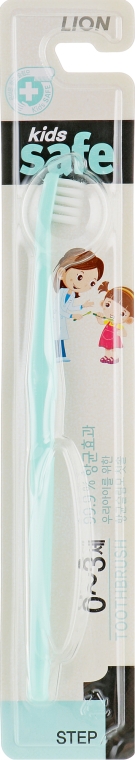 Зубна щітка дитяча з наносрібним покриттям, від 0 до 3 років, бірюзова - CJ Lion Kids Safe — фото N1