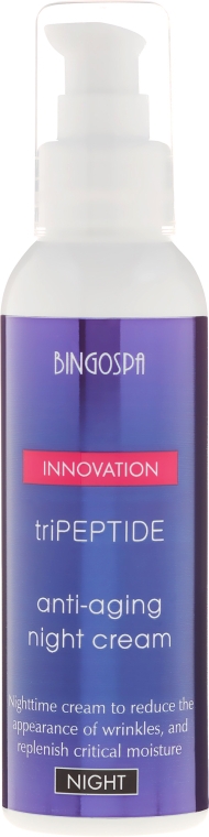 Три-пептидный крем для борьбы с морщинами, ночной - BingoSpa Innovation TriPeptide Anti-Aging Night Cream — фото N2