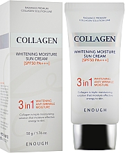 Сонцезахисний крем для обличчя, з морським колагеном - Enough Collagen 3in1 Whitening Moisture Sun Cream SPF50 PA+++ — фото N1