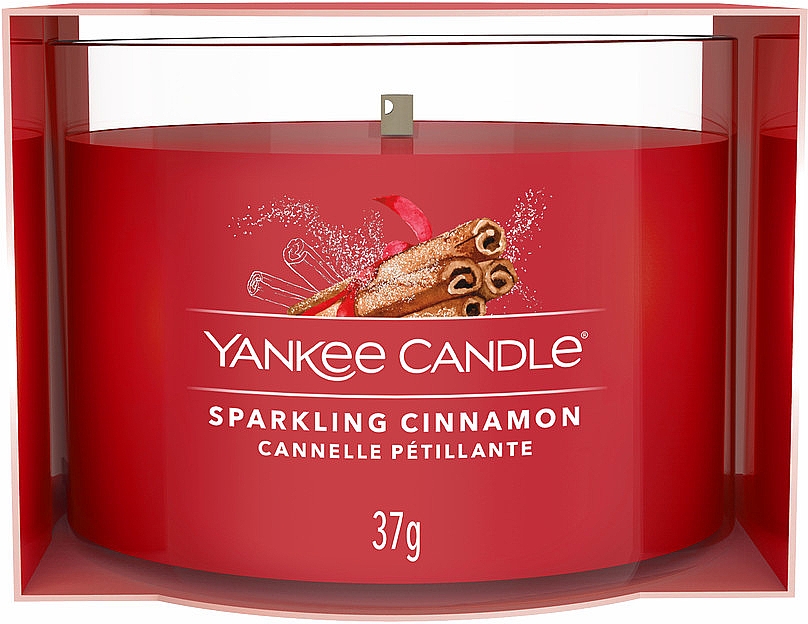 Ароматическая мини-свеча в стакане - Yankee Candle Sparkling Cinnamon Filled Votive — фото N1