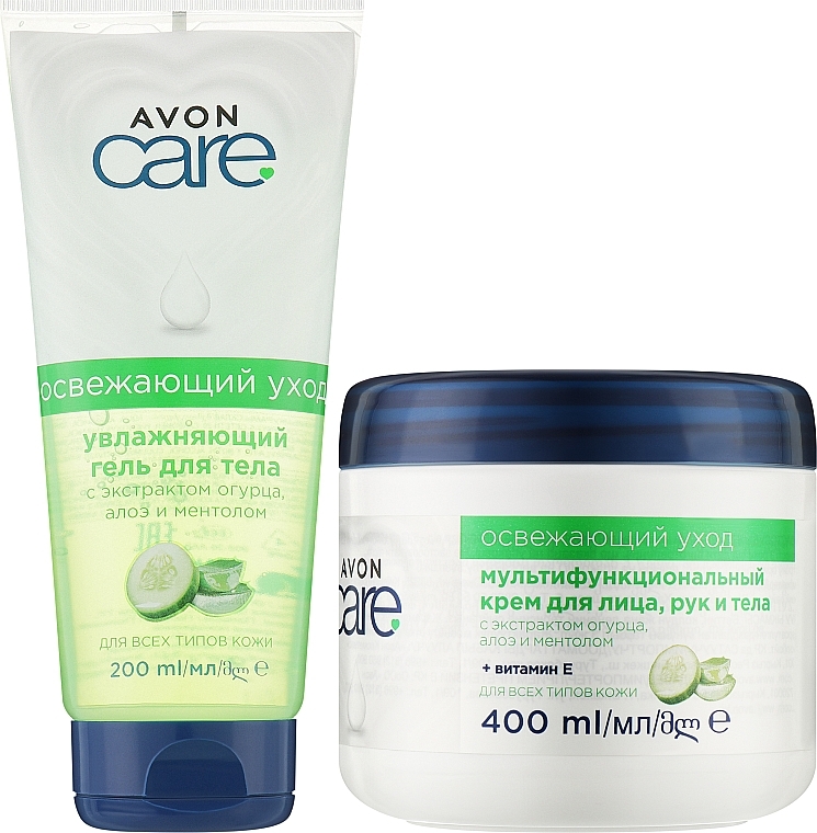Набір "Освіжальний догляд" - Avon Care Cooling (cream/400ml + b/gel/200ml) — фото N1