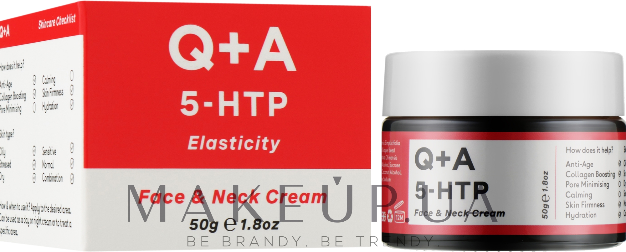 Крем для обличчя й шиї - Q+A 5-HTP Face & Neck Cream — фото 50g