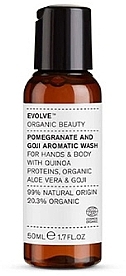 Жидкое мыло для рук и тела "Гранат и годжи" - Evolve Beauty Pomegranate and Goji Aromatic Wash — фото N1