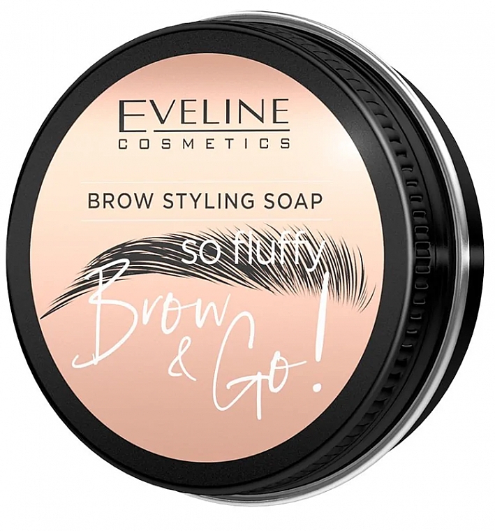 Мыло для фиксации бровей - Eveline Cosmetics Brow & Go Brow Styling Soap